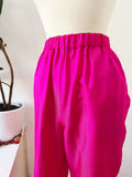 Platinum by Dorothy Schoelen Hot Pink Silk Pant Set | Medium