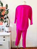 Platinum by Dorothy Schoelen Hot Pink Silk Pant Set | Medium