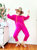 Platinum by Dorothy Schoelen Hot Pink Silk Pant Set | Medium