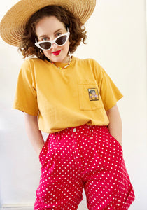 Ochre Yellow Pocket T-Shirt | XL