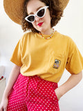 Ochre Yellow Pocket T-Shirt | XL