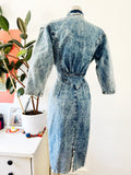 Acid Wash Denim Zip Front Dress | Small