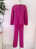 Raspberry Purple Pure Wool Suit | Medium