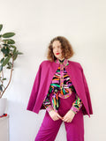 Raspberry Purple Pure Wool Suit | Medium