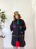 Herman Kay Mondrian Inspired Dolman Coat | XL