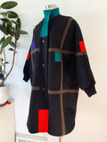 Herman Kay Mondrian Inspired Dolman Coat | XL