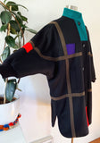 Herman Kay Mondrian Inspired Dolman Coat | XL