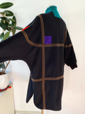 Herman Kay Mondrian Inspired Dolman Coat | XL