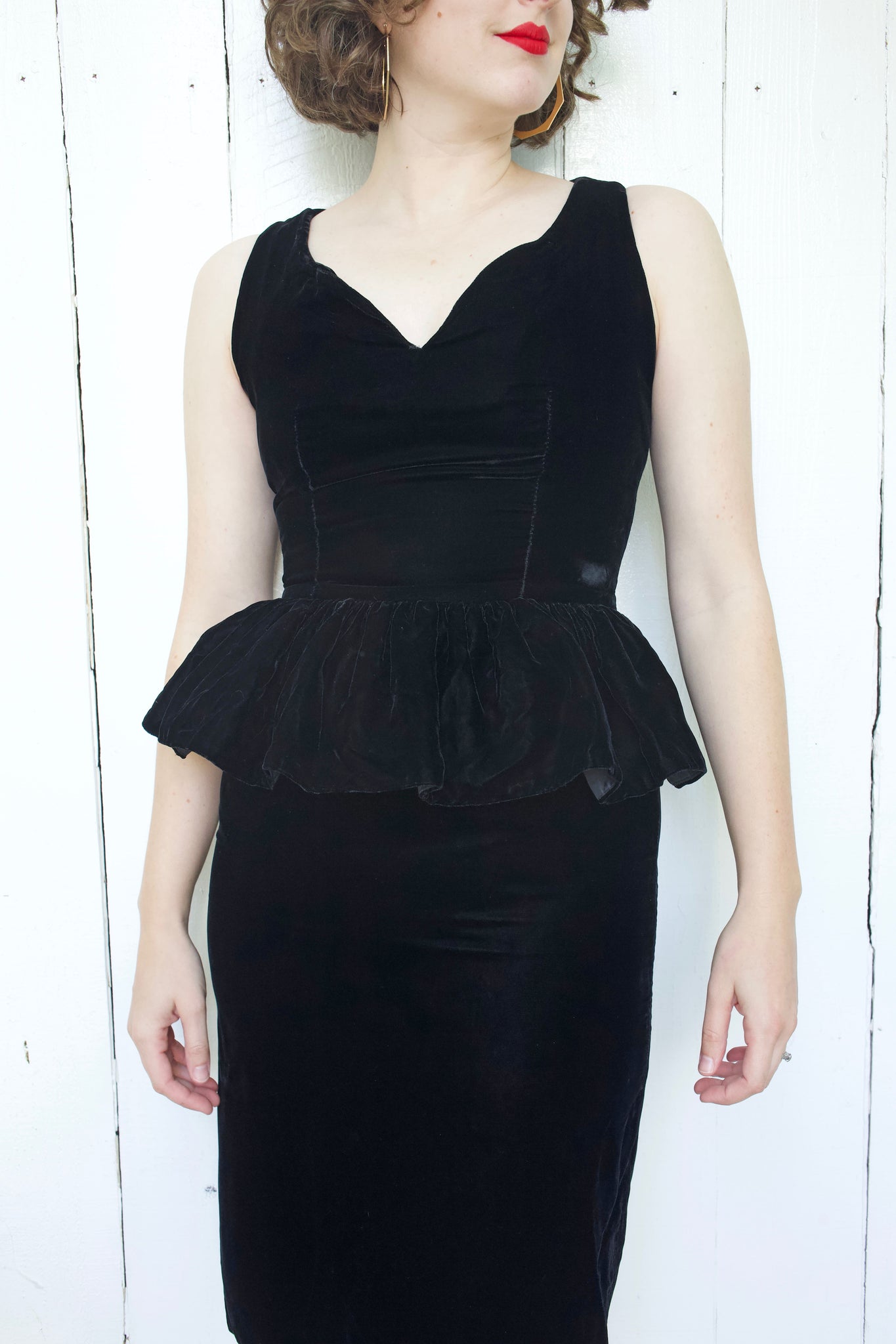 Velvet peplum skirt hotsell