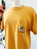 Ochre Yellow Pocket T-Shirt | XL