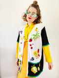 Novelty Fruit Ramie/Cotton Cardigan