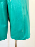 Teal Leather Blazer and Shorts Set | Medium