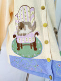 Storybook Knits "Cats In Repose" Cardigan