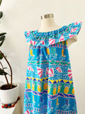 Novelty Beach Print Dress S|M