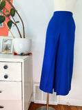 Cobalt Blue Wool Cropped Pant Suit | Medium