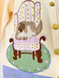 Storybook Knits "Cats In Repose" Cardigan