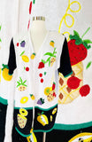 Novelty Fruit Ramie/Cotton Cardigan