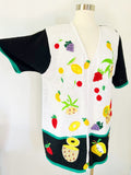 Novelty Fruit Ramie/Cotton Cardigan