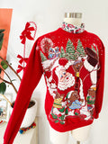 Santa Sweatshirt with Attached Turtleneck Sweatshirt | Medium