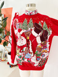 Santa Sweatshirt with Attached Turtleneck Sweatshirt | Medium