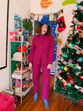 Raspberry Purple Pure Wool Suit | Medium