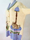 Storybook Knits "Cats In Repose" Cardigan