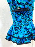 A.J. Bari Floral Silk Top | Medium