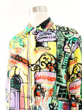 Silk Italian Village Print Blouse | Large