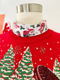 Santa Sweatshirt with Attached Turtleneck Sweatshirt | Medium
