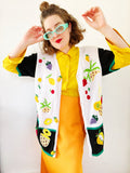 Novelty Fruit Ramie/Cotton Cardigan