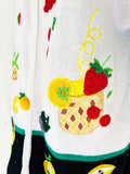 Novelty Fruit Ramie/Cotton Cardigan
