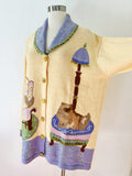 Storybook Knits "Cats In Repose" Cardigan