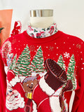 Santa Sweatshirt with Attached Turtleneck Sweatshirt | Medium