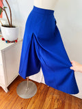 Cobalt Blue Wool Cropped Pant Suit | Medium