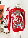Santa Sweatshirt with Attached Turtleneck Sweatshirt | Medium