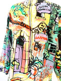 Silk Italian Village Print Blouse | Large