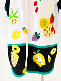 Novelty Fruit Ramie/Cotton Cardigan