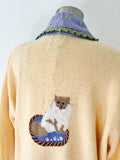 Storybook Knits "Cats In Repose" Cardigan