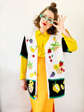 Novelty Fruit Ramie/Cotton Cardigan